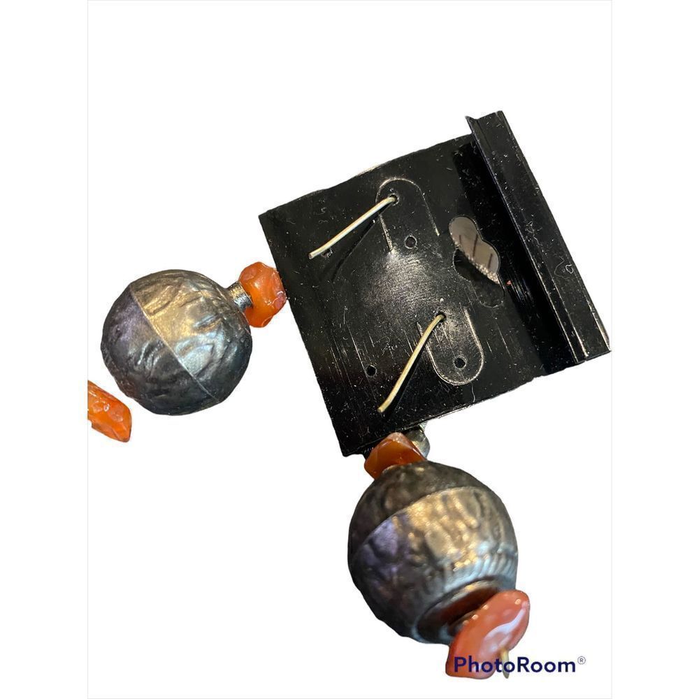 Vintage Metal & Bead Earrings